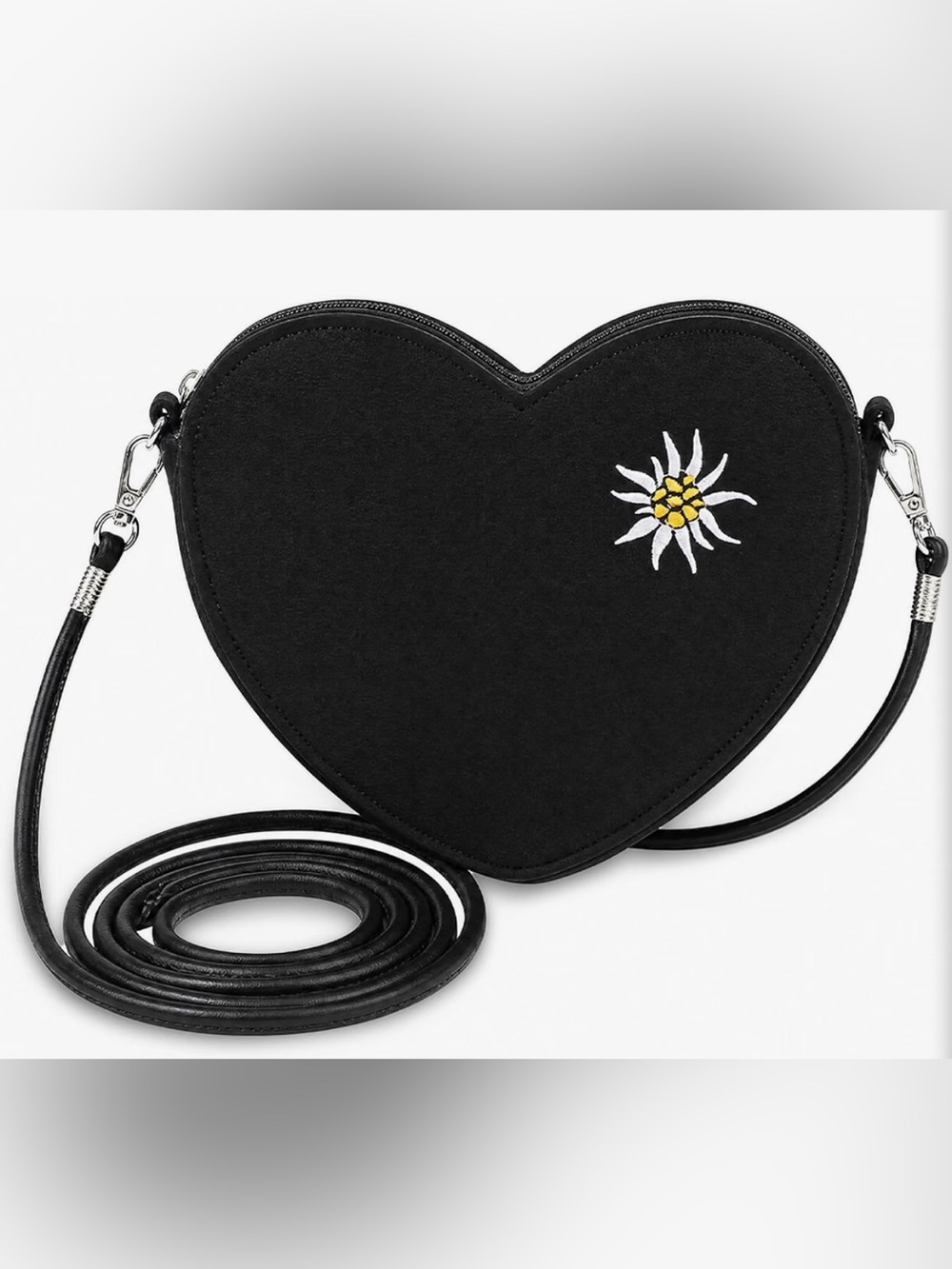 Oktoberfest Heart Tasche Edelweiss Embroidery Dirndl Crossbody Purse